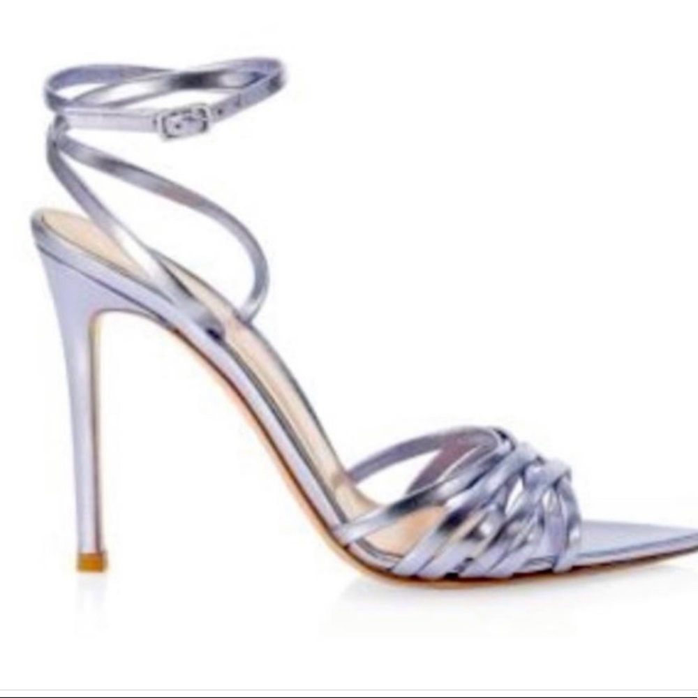 Gianvito Rossi ice blue/silver strappy sandals size 6.5. Worn once.